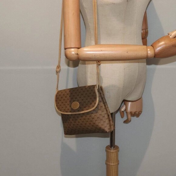 GUCCI Micro GG Supreme Shoulder Bag PVC Beige Gold - Picture 1 of 16